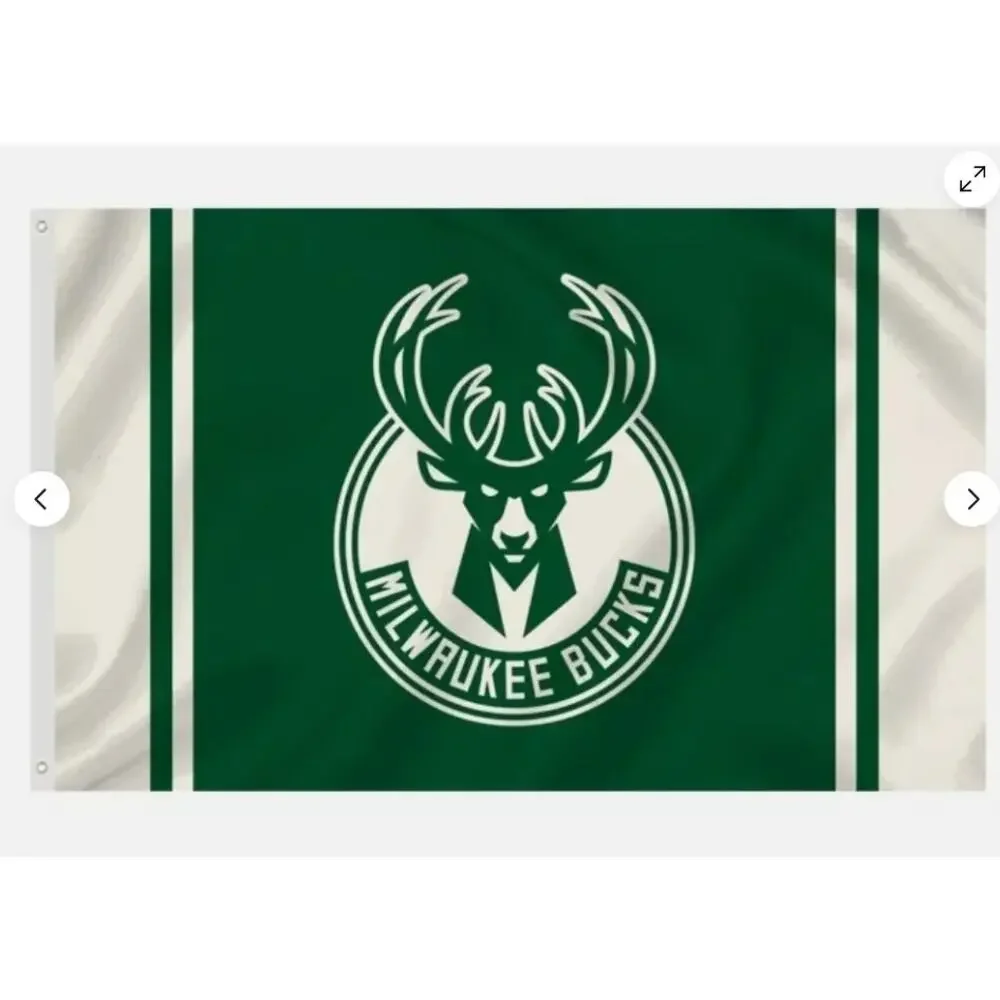 Milwaukee Bucks Flag Banner‎ New 3x5 Ft Mancave Garage Gameday Dorm Office